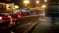 Bus Transjakarta Nyaris Terbakar di Halte Senen