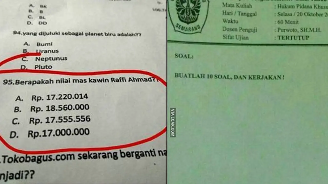 6 Soal Ujian Terlalu Sulit Dijawab Ini Bikin Murid Mikir Keras