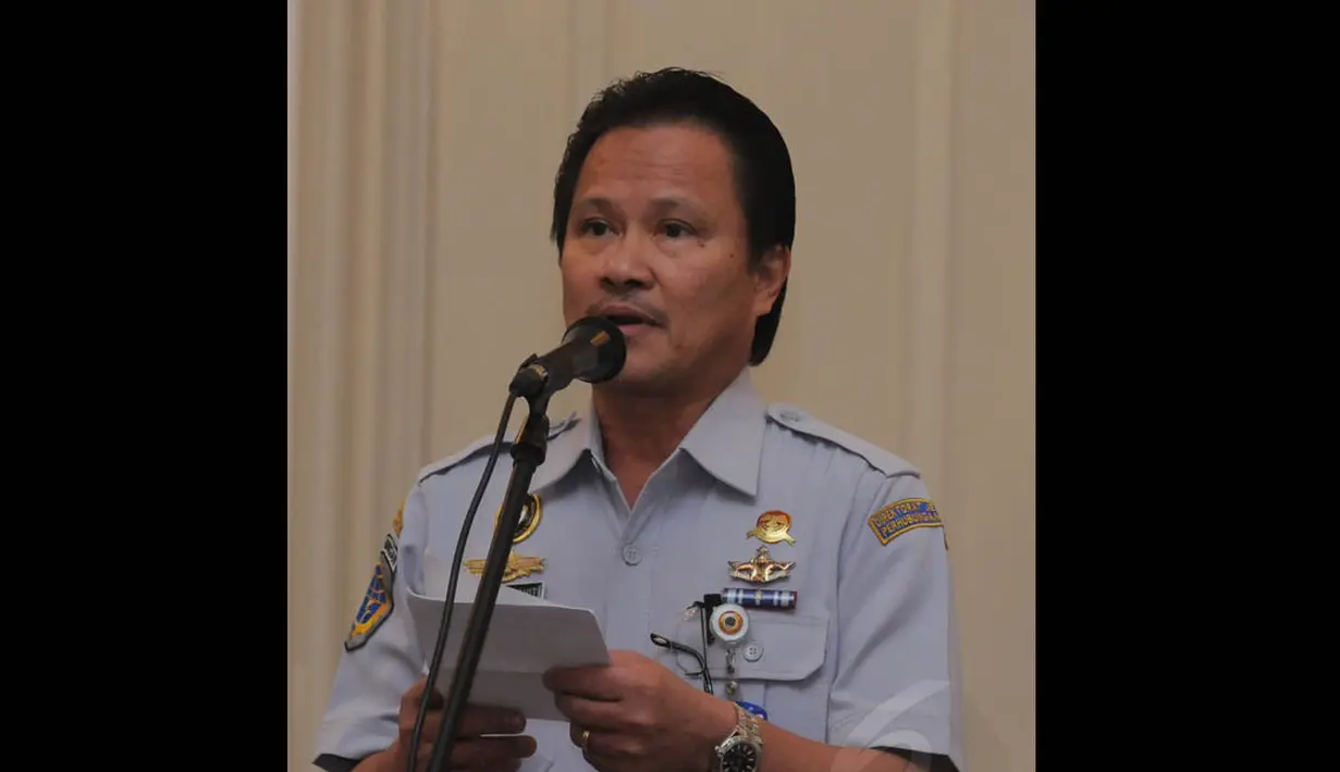 Dalam kesempatan yang sama, Dirjen Hubla Kapten Bobby R Mamahit menuturkan pembangunan dermaga Marunda tersebut merupakan bagian dari penyempurnaan master plan pembangunan Pelabuhan Tanjung Priok di Jakarta Utara. (Liputan6.com/Herman Zakharia)