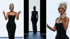 Kim Kardashian Tampil Bergaya Marilyn Monroe di Milan Fashion Week&nbsp;(AP Photo/Antonio Calanni)