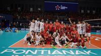 Jakarta Bhayangkara Presisi menembus babak Grand Final AVC Men’s Champions League 2026 setelah mengalahkan wakil Korea Selatan, Hyundai Capital Skywalkers, dengan skor telak 3-0 di GOR Terpadu Ahmad Yani, Pontianak, Kalimantan Barat, Sabtu (16-5-2026). (Foto: Istimewa)