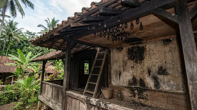Cara Mengetahui Rumah Menjadi Tempat Bersarang Kelelawar (AI Generated)
