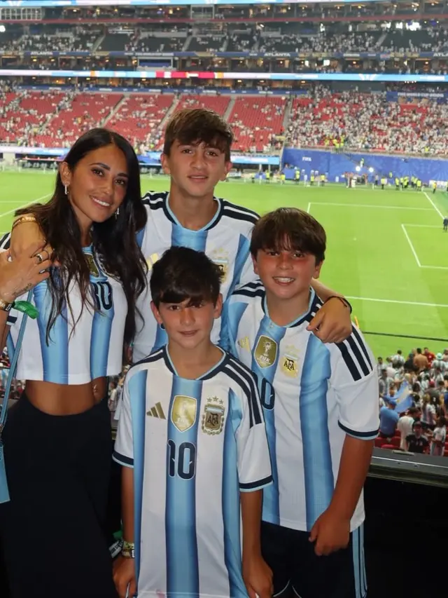 Antonela Roccuzzo dan para buah hati