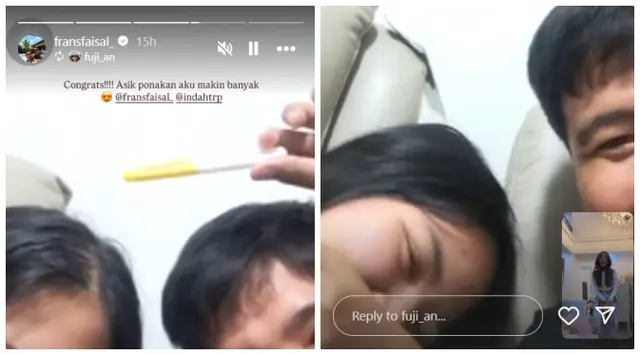 6 Momen bahagia istri Frans Faisal umumkan hamil anak pertama selang 2 bulan nikah, bikin Fuji girang