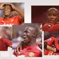 Eric Djemba-Djemba, Wilfried Zaha, Eric Bailly, Odion Ighalo dan Mame Biram Diouf. (Bola.com/Dody Iryawan)