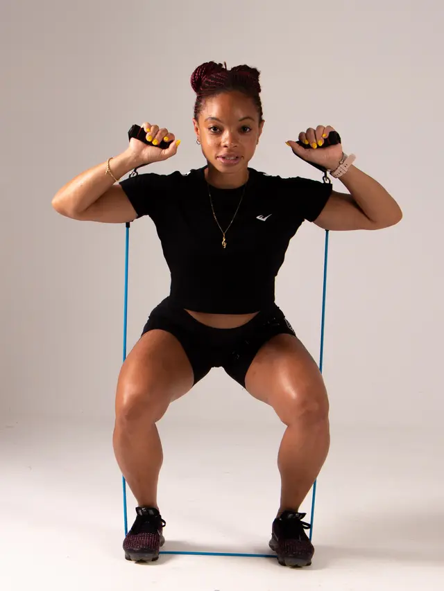 Contoh ilustrasi dumbbell squat