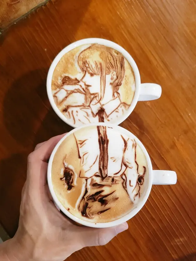 Latte Art Ini Memiliki Bentuk yang Bikin Gemas, Sayang Untuk Diminum. (Sumber: Twitter/george_10g)