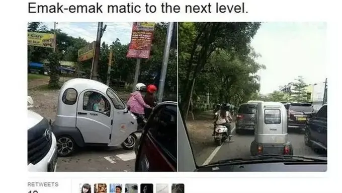 Gara-gara Wanita Ini, Motor Roda Tiga Jadi Viral