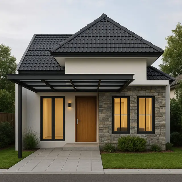 Model Rumah 6x9 Atap Kombinasi Pelana dan Limas