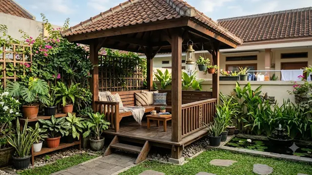 6 Model Gazebo Mini untuk Slow Living di Pekarangan Rumah, Sudut Santai Menenangkan