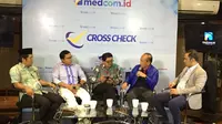 Suasana diskusi "Menghidupkan GBHN, Menghidupkan Orba?" di Jalan Wahid Hasyim, Menteng, Jakarta Pusat, Minggu (16/2/2020). (Merdeka.com/Muhammad Genantan Saputra)
