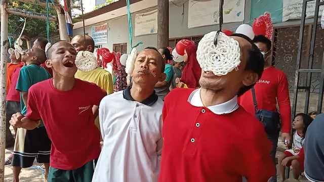Seru, ODGJ di Bekasi Upacara dan Rayakan HUT ke-78 RI dengan Aneka Lomba