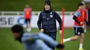 Pelatih kepala Timnas Inggris, Thomas Tuchel menerapkan strategi aneh untuk dua laga FIFA Matchday menjelang Piala Dunia 2026. (AFP/Paul Ellis)