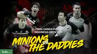 Final Indonesia Open 2018: Kevin Sanjaya/Marcus Gideon vs Hendra Setiawan/Mohammad Ahsan. (Bola.com/Dody Iryawan)