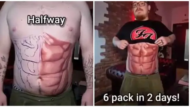 Pria Ini Punya Perut 'Six Pack' Dalam 2 Hari, Bagaimana Mungkin?