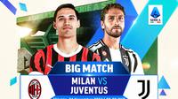 Jadwal pertandingan Serie A 2024/25 big match AC Milan vs Juventus di matchweek ke 13 di Vidio. (sum. doc. vidio.com)