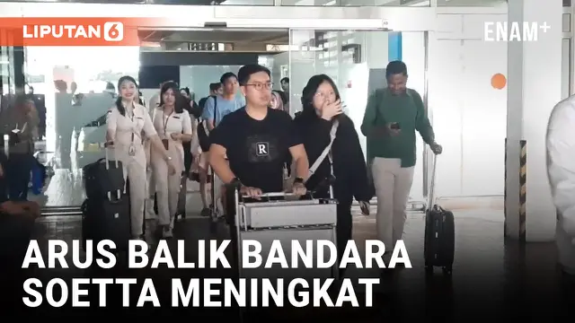 VIDEO: Ribuan Penumpang Tiba di Terminal Kedatangan Bandara Soetta Jelang Berakhirnya Liburan Nataru