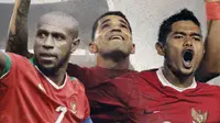 Jagoan penalti di Timnas dan Liga Indonesia: Boas Solossa, Alberto Goncalves dan Bambang Pamungkas. (Bola.com/Dody Iryawan)
