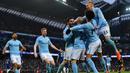 Manchester City akan bersua tim sesama Inggris yakni Liverpool pada perempat final Liga Champions, berdasarkan hasil undian yang dirilis UEFA  di Nyon, Swiss, Jumat (16/3/2018). (AFP/ Anthony Devlin)