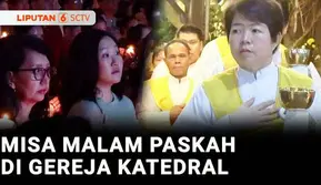 Misa malam Paskah atau Sabtu Suci yang digelar di Gereja Katedral berlangsung khidmat. Dengan tema, Kepedulian Lebih kepada Saudara yang Lemah dan Miskin. Misa digelar dalam dua sesi yang dimulai pada Sabtu sore.