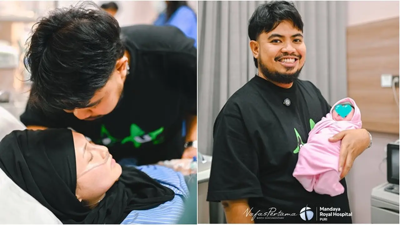 6 Potret Detik-Detik Istri Rigen Melahirkan Anak Ketiga, Penuh Perjuangan