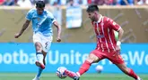 Pemain baru Manchester City, Tijjani Reijnders, menjalani debut saat City melawan Wydad Casablanca pada laga Grup G Piala Dunia Antarklub 2025 di Lincoln Financial Field, Philadelphia. (AFP/Charly Triballeau)