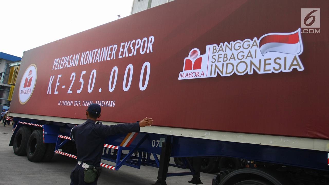 Presiden Jokowi Lepas Kontainer Ekspor Mayora ke-250 Ribu