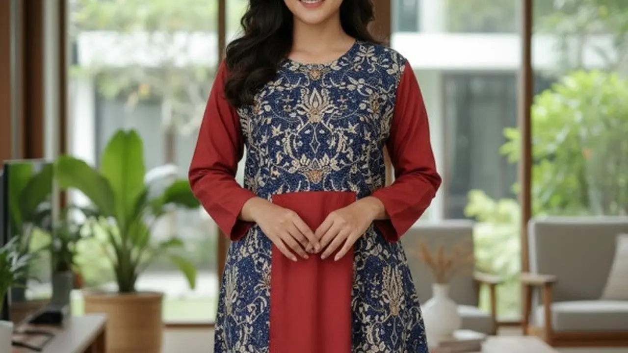 Ilustrasi Daster Batik (Sumber: Gemini AI)
