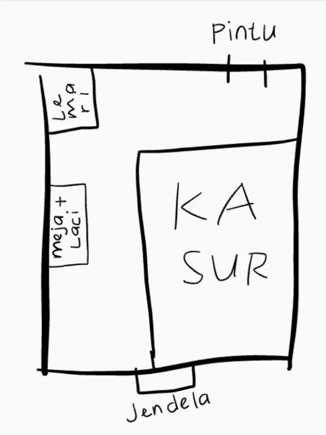 6 Gambar Denah Kamar Ala Netizen Ini Detailnya Bikin Mikir, Susah Dibayangkan