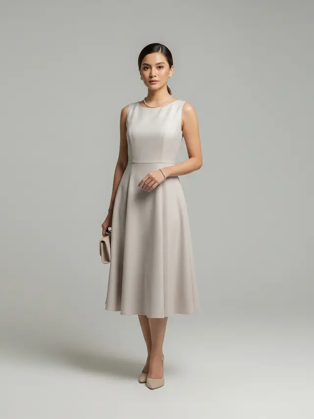Model Dress A Line untuk Perayaan Libur Akhir Tahun Potongan Klasik