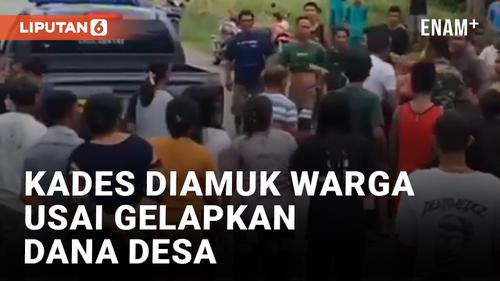 VIDEO: Penjabat Kepala Desa di Halmahera Selatan Diamuk Warga Usai Diduga Gelapkan Dana Desa