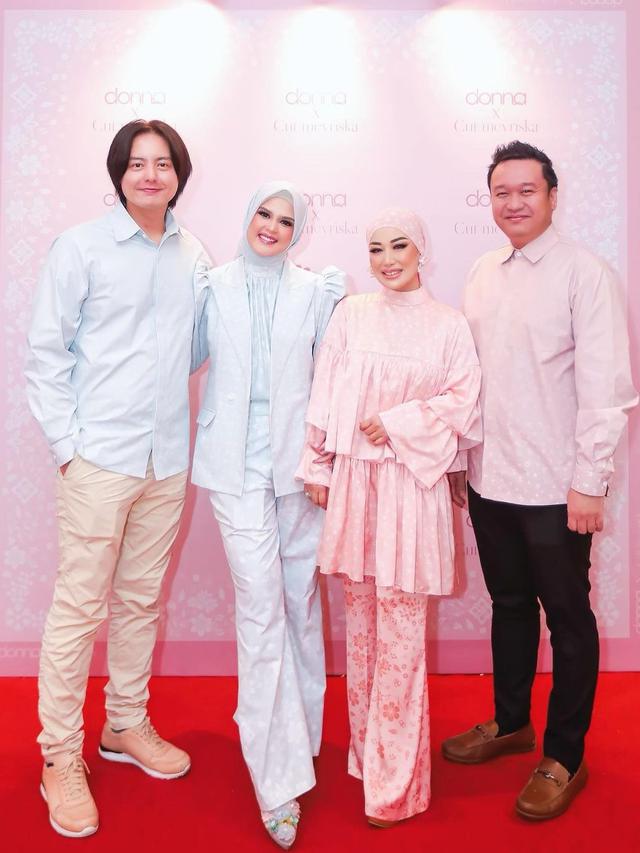 Cut Meyriska dalam peluncuran koleksi Naura bareng lini busana Donna Prive di Jakarta, baru-baru ini.. (Foto: Dok. Instagram @cutratumeyriska)