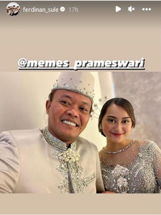6 Potret Sule dan Memes Prameswari Pamer Pakai Baju Pengantin, Tampil Serasi