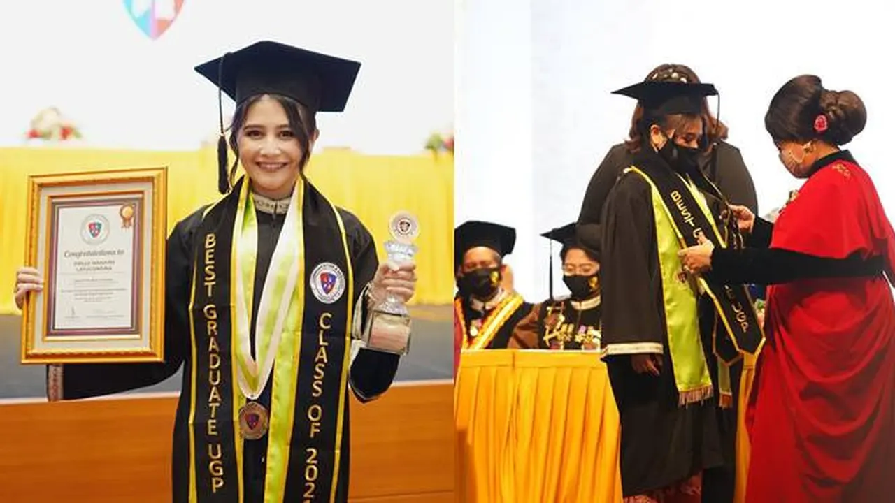 7 Momen Prilly Latuconsina Wisuda, Jadi Lulusan Terbaik
