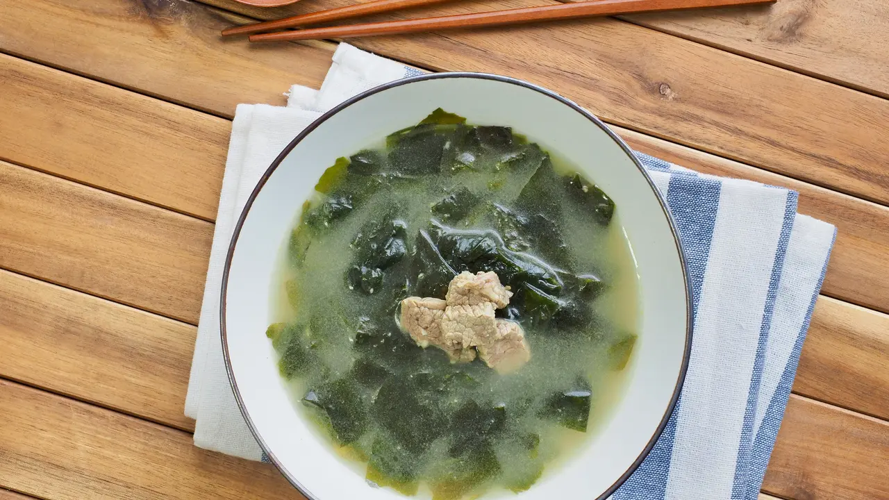 resep sup rumput laut korea