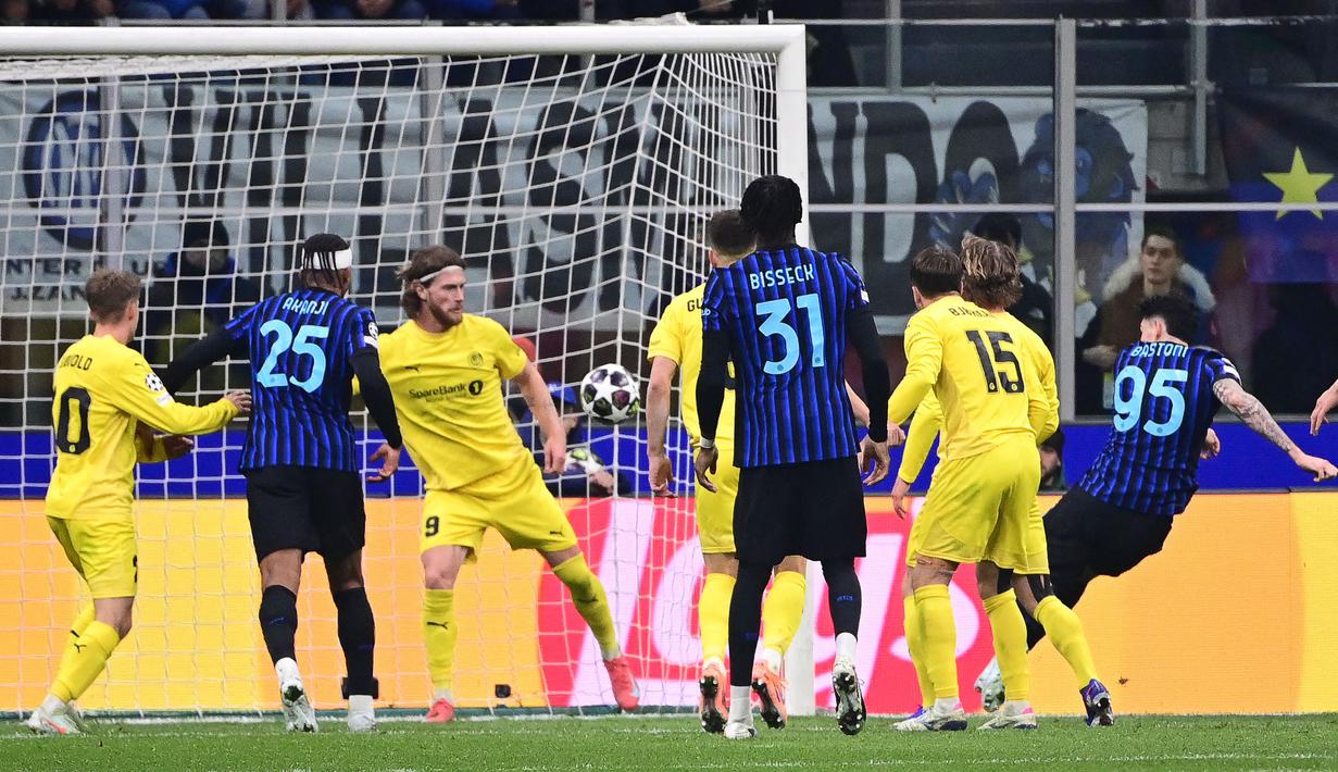 Nerazzurri sempat menipiskan skor menjadi 1-2 melalui gol Alessandro Batoni pada menit ke-76. (AFP/Piero Cruciatti)
