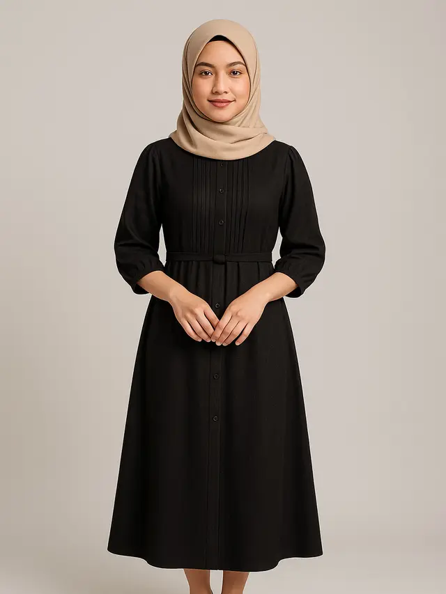 7 Gamis Ideal untuk Tinggi Badan 150–155 cm, Bikin Tampilan Lebih Proporsional dan Anggun