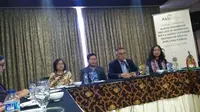 Seminar Diseminasi Survei Keuangan Inklusif di Indonesia: Biaya Akses Layanan Keuangan Digital dan Laku Pandai,di Hotel Borobudur, Jakarta, Selasa (10/4/2018).