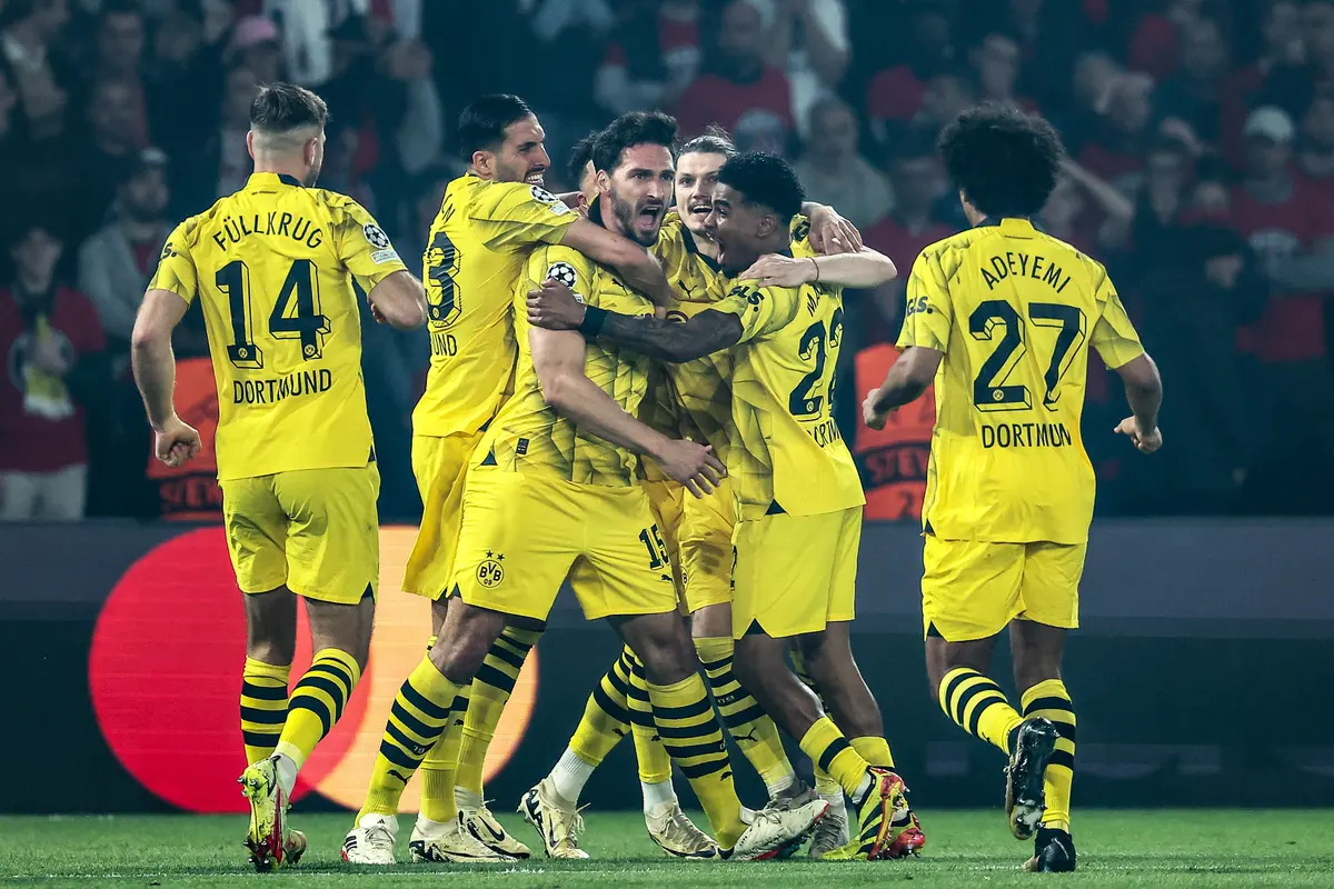 Selebrasi pemain Borussia Dortmund di semifinal Liga Champions