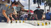 Tangkapan narkoba berupa sabu oleh Polda Riau beberapa waktu lalu. (Liputan6.com/M Syukur)