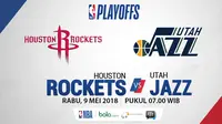 Playoff 2018 Houston Rockets Vs Utah Jazz Game 5 (Bola.com/Adreanus Titus)