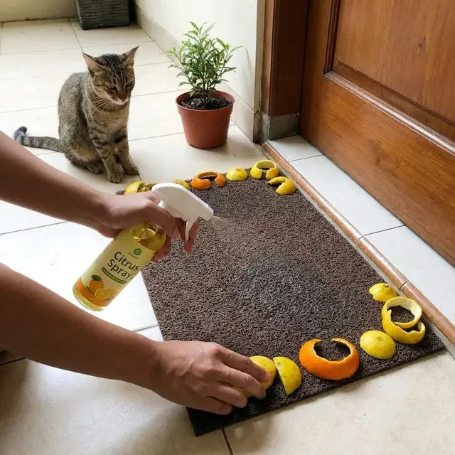 Cara Agar Keset Tidak Dikencingi Kucing
