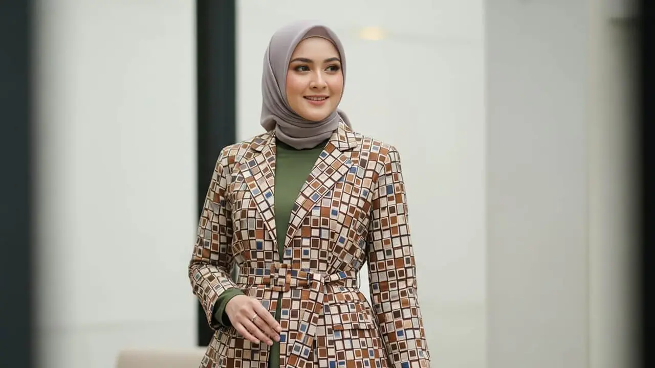 Model Blazer Batik Wanita untuk Gamis