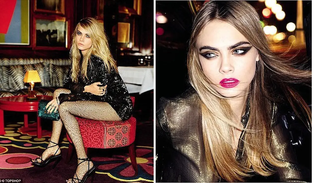 Cara Delevingne Topshop YSL Christmas 2014