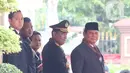 Penghargaan ini diberikan karena Prabowo dinilai memiliki jasa besar untuk kemajuan dan pengembangan Polri. (Liputan6.com/Herman Zakharia)