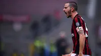 Leonardo Bonucci mencetak gol untuk AC Milan saat bertemu Crotone. (MARCO BERTORELLO / AFP)