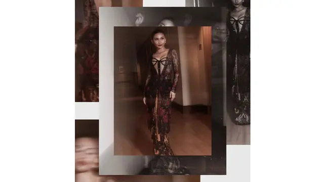 Kebaya Brokat dengan Detail Bustier