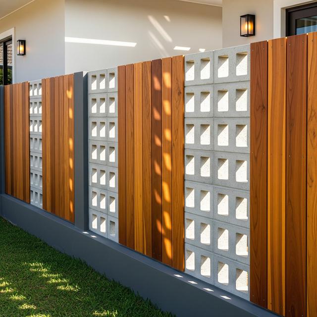 Inspirasi Pagar Tembok dengan Roster Artistik