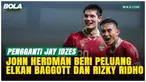 John Herdman membahas absennya Jay Idzes dan pemilihan kapten Timnas Indonesia saat latihan di Stadion Madya, Jakarta, Senin (1/6/2026). Pelatih asal Kanada itu menyebut Idzes sulit tergantikan, sementara para pemain memilih Rizky Ridho sebagai kapte...