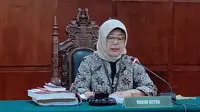 Hakim tunggal Budi Hapsari saat membacakan putusan  di Pengadilan Tinggi DKI Jakarta. (Rahmat Baihaqi/Merdeka.com)